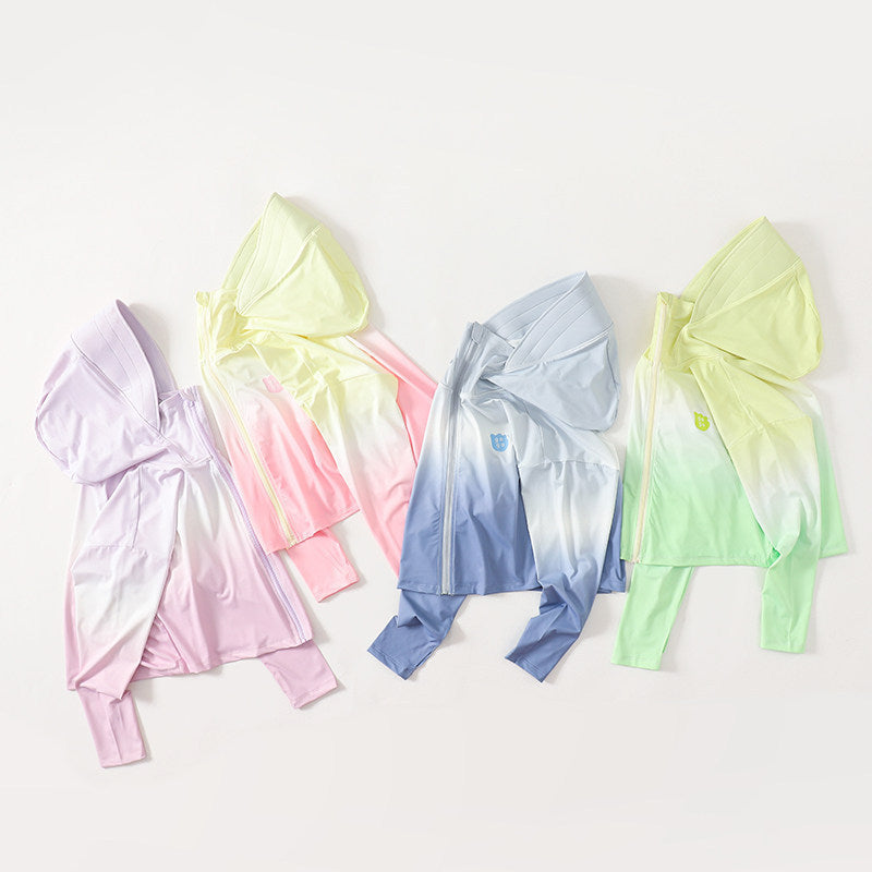 Women's lightweight UV protection hooded jacket made of functional stretch with full-length zipper and raglan sleeves Mune Fashion