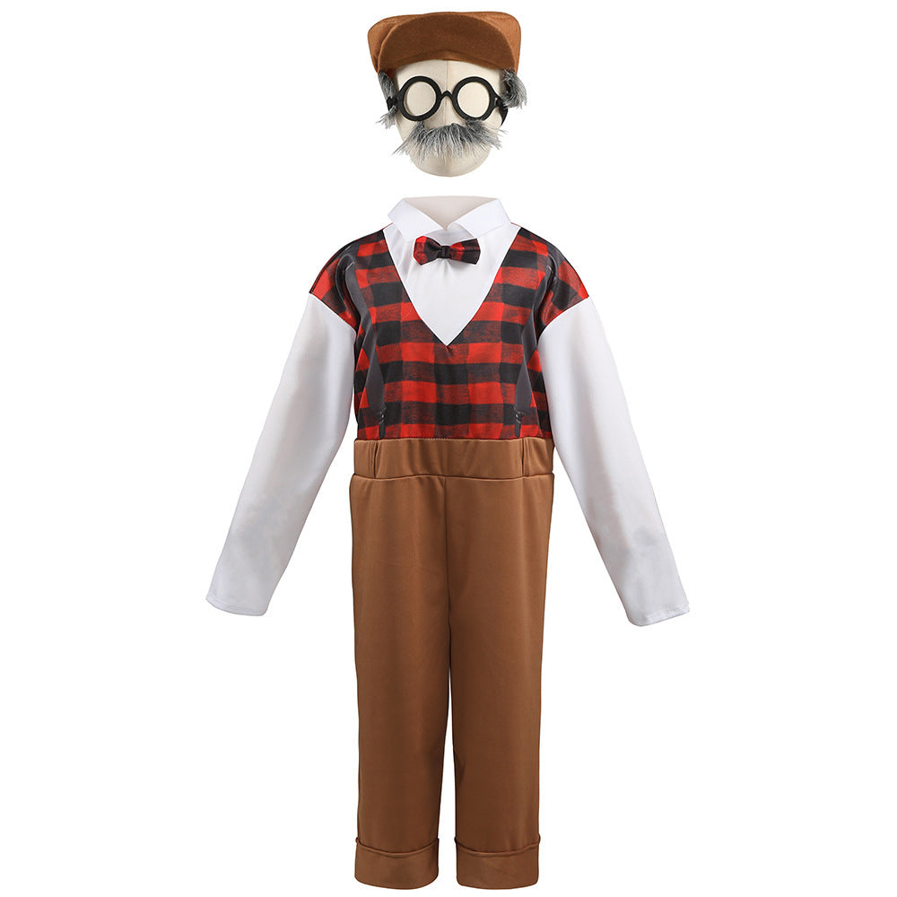Men's carnival costume as a stylish grandfather with characteristic accessories Mune Fashion