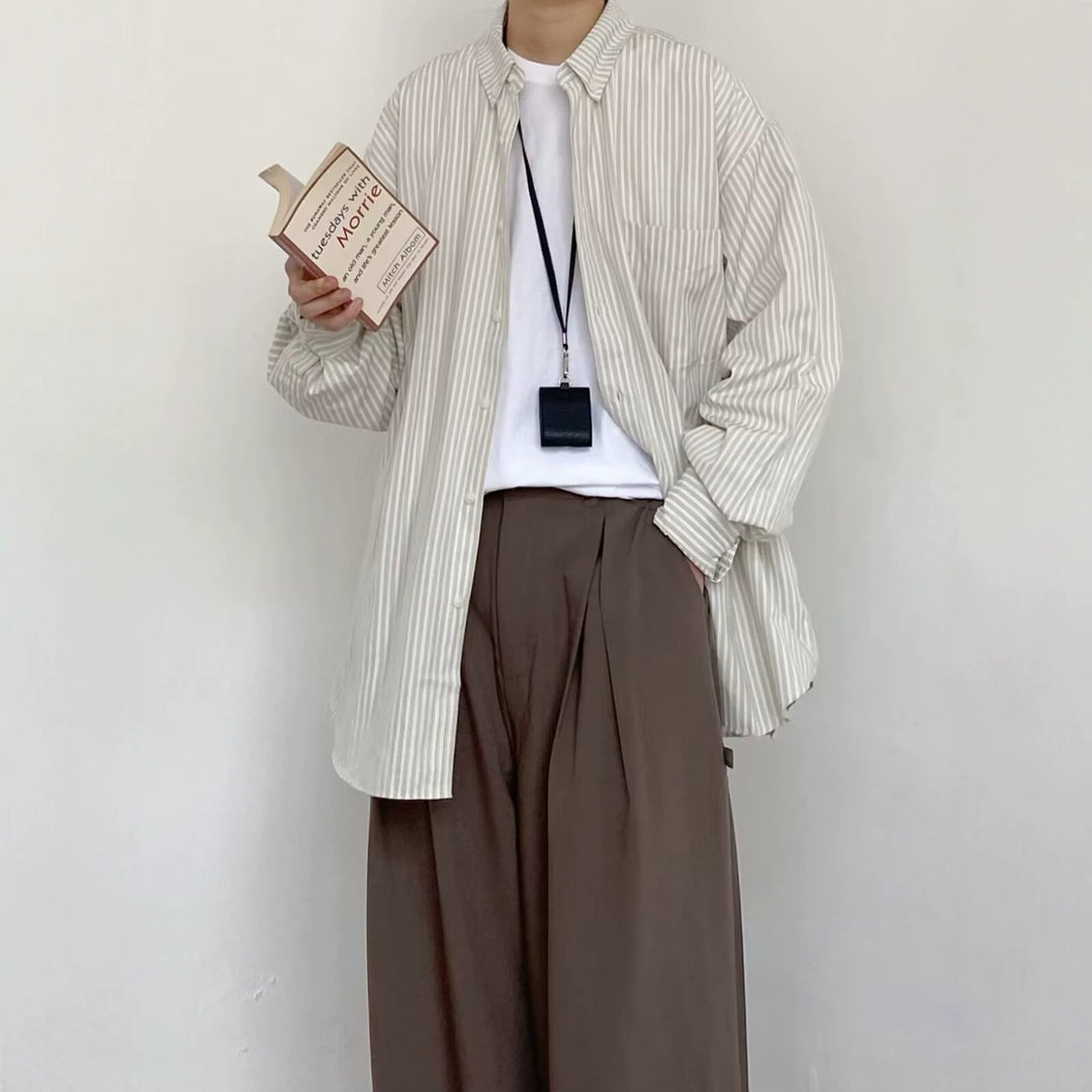 Women Casual Striped Shirt Mune Fashion