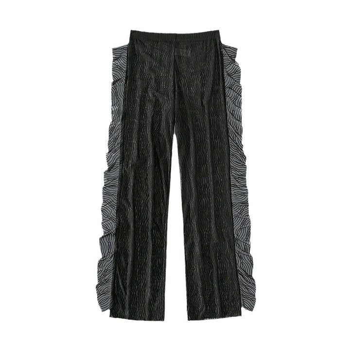 Ladies transparent beach trousers with sophisticated ruffle detail Mune Fashion