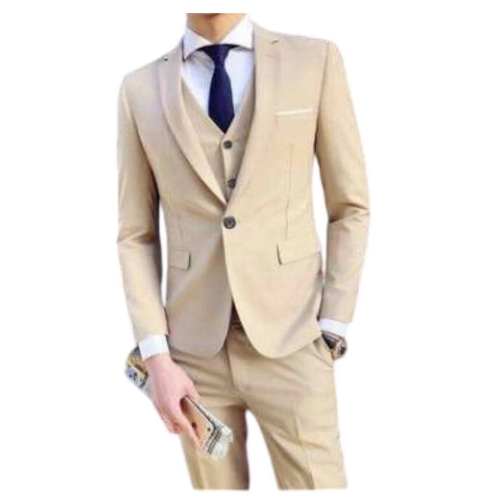 Men's slim three-piece business suit with waistcoat Mune Fashion