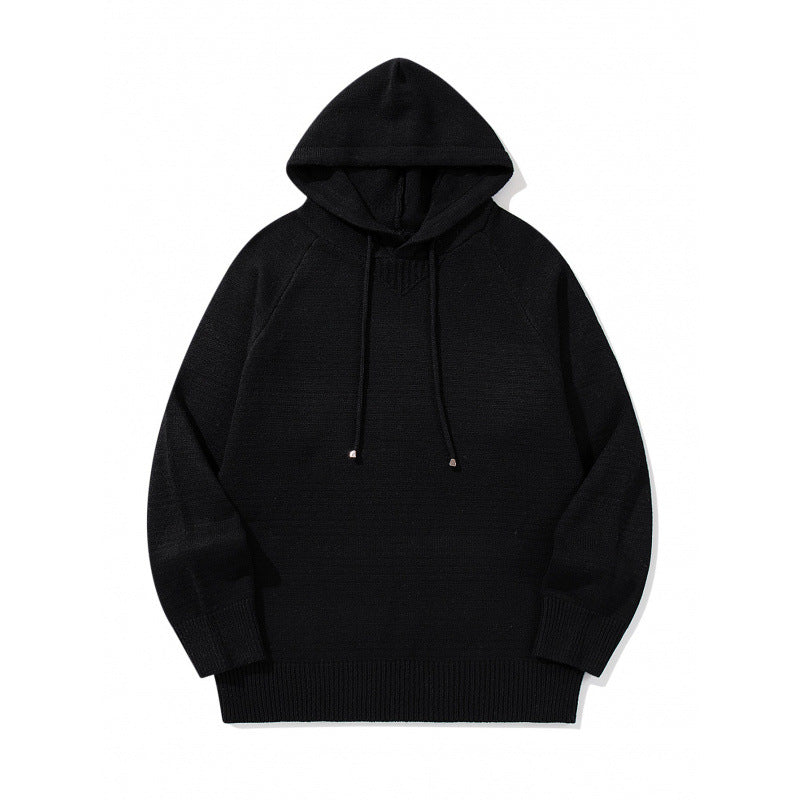 Unisex Oversize Knit Hoodie with Raglan Sleeves and Ribbed Cuffs Mune Fashion