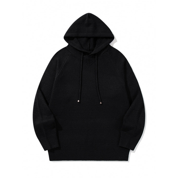 Unisex Oversize Knit Hoodie with Raglan Sleeves and Ribbed Cuffs Mune Fashion