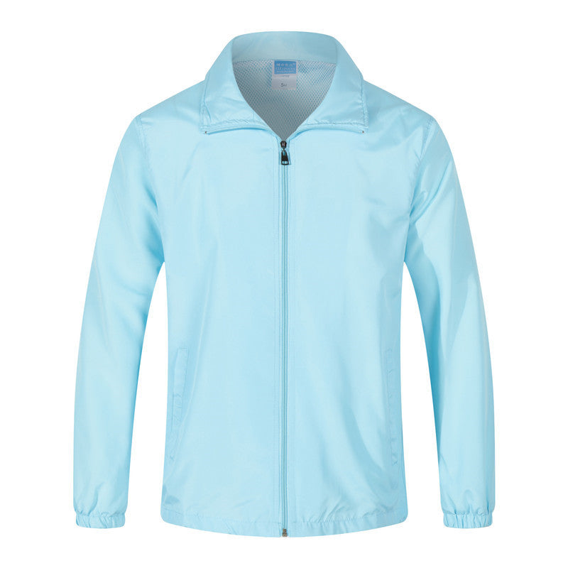Men's Lightweight Windbreaker with Mesh Lining, Stand Collar & Elastic Hem Mune Fashion