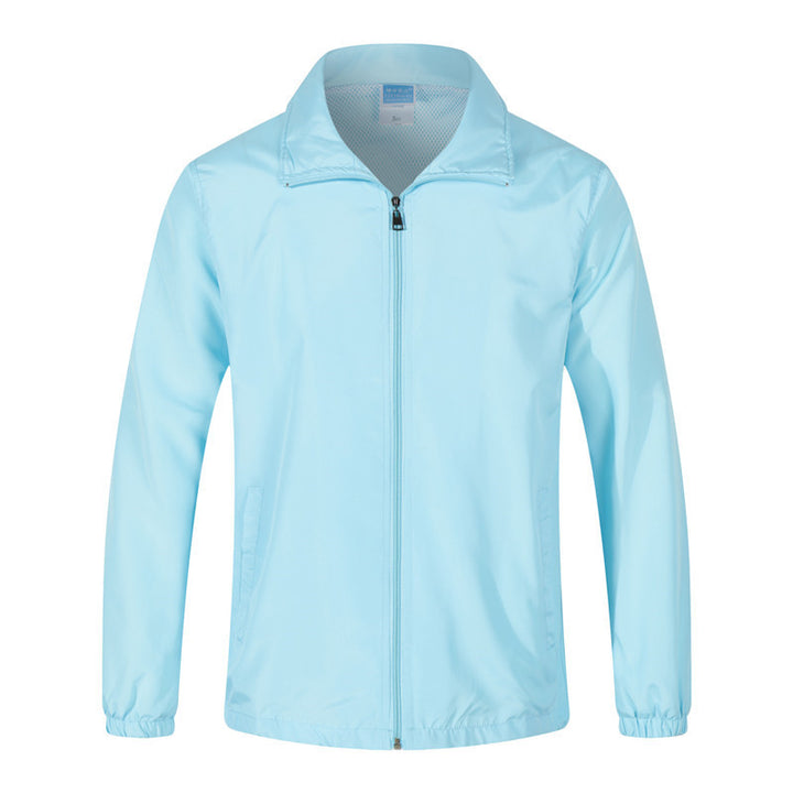 Men's Lightweight Windbreaker with Mesh Lining, Stand Collar & Elastic Hem Mune Fashion