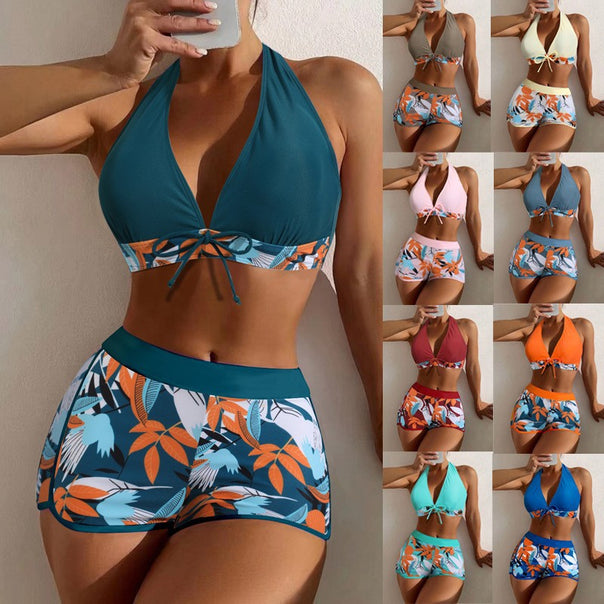 Women's bikini set with playful plant pattern Mune Fashion