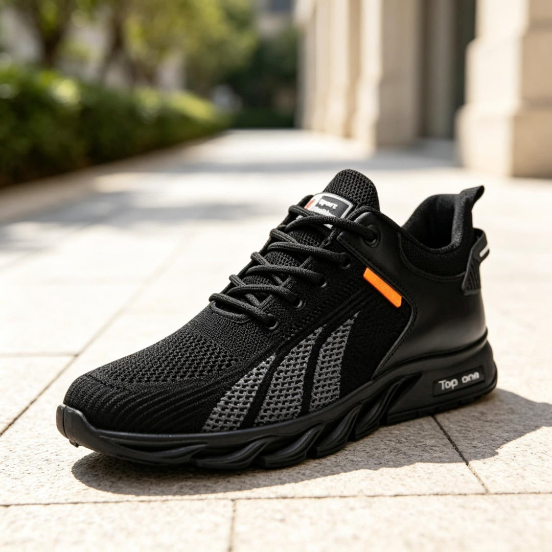 Men's Lace-Up Sneakers with Breathable Upper Material Mune Fashion