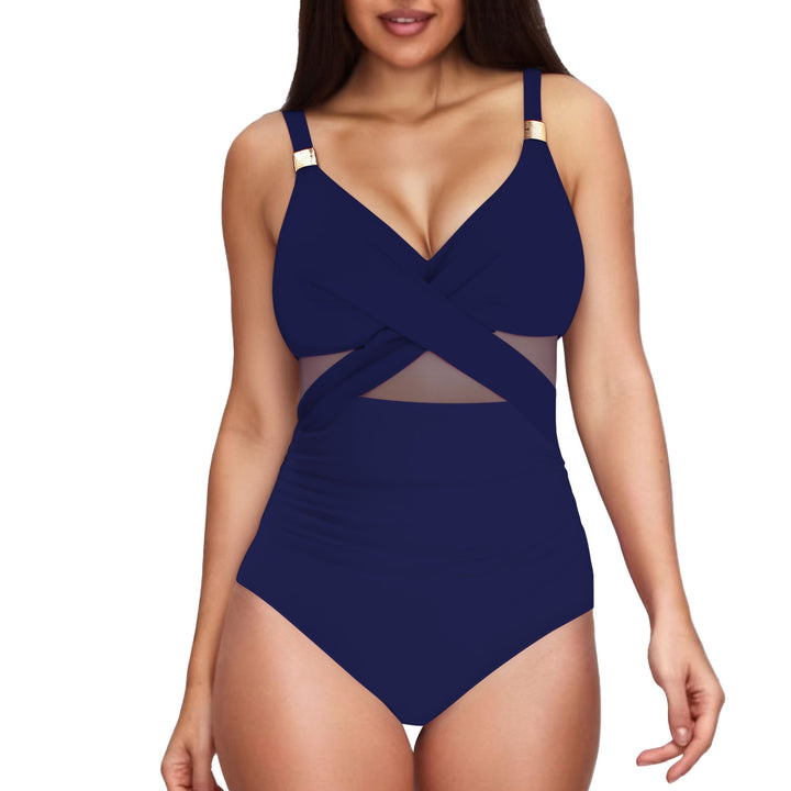 Women Elegant Jumpsuit with Transparent Inserts Mune Fashion