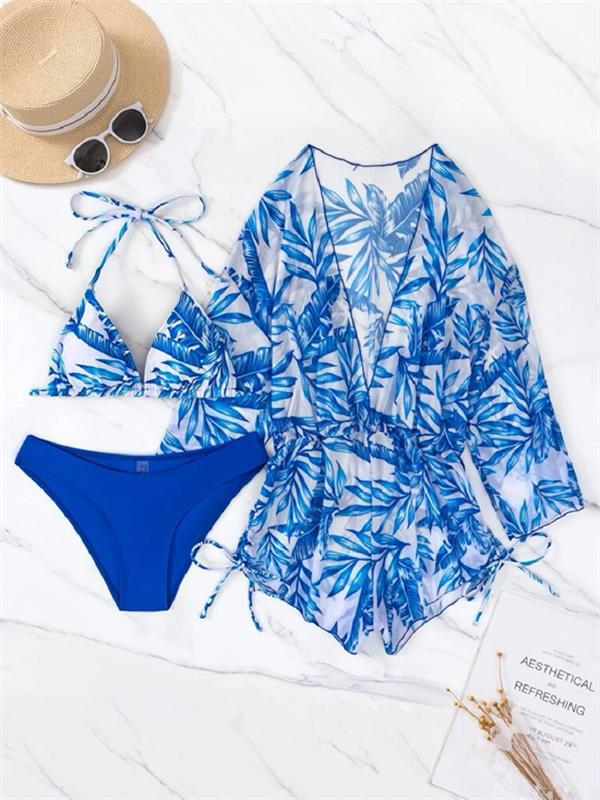 Women's bathing set with transparent kimono and stylish bikini Mune Fashion