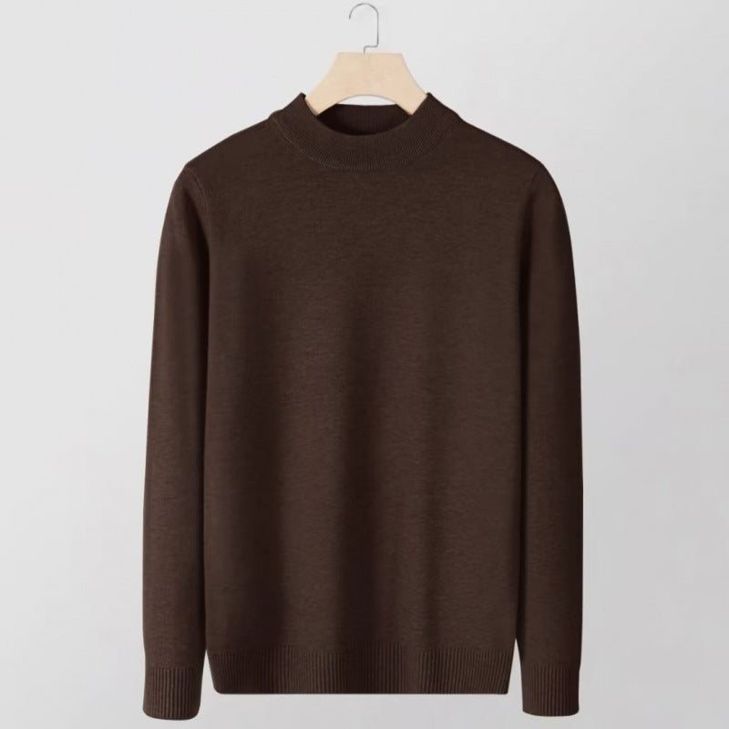 Women's fine knit stand collar pullover made of cotton blend with ribbed cuffs Mune Fashion
