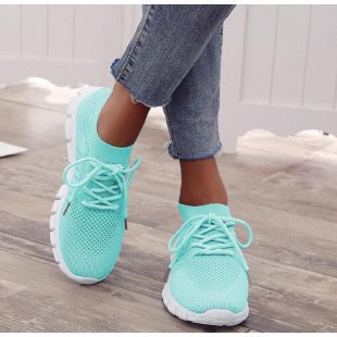 Women's breathable knitted sneakers with flexible segmented sole and comfort insole Mune Fashion