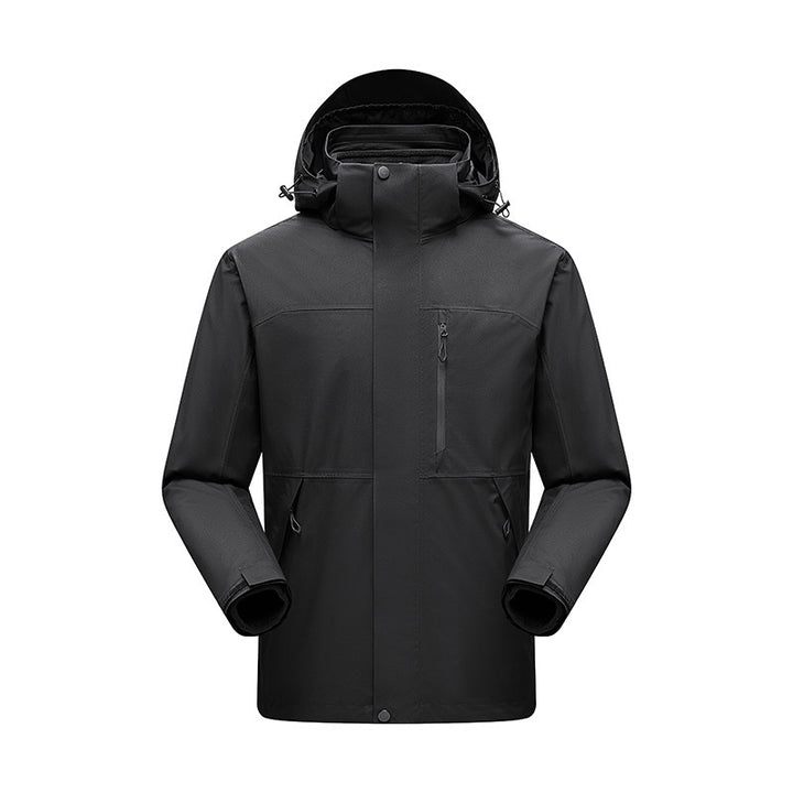 Men's Water-Repellent Winter Parka with Detachable Hood and Taped Seams Mune Fashion