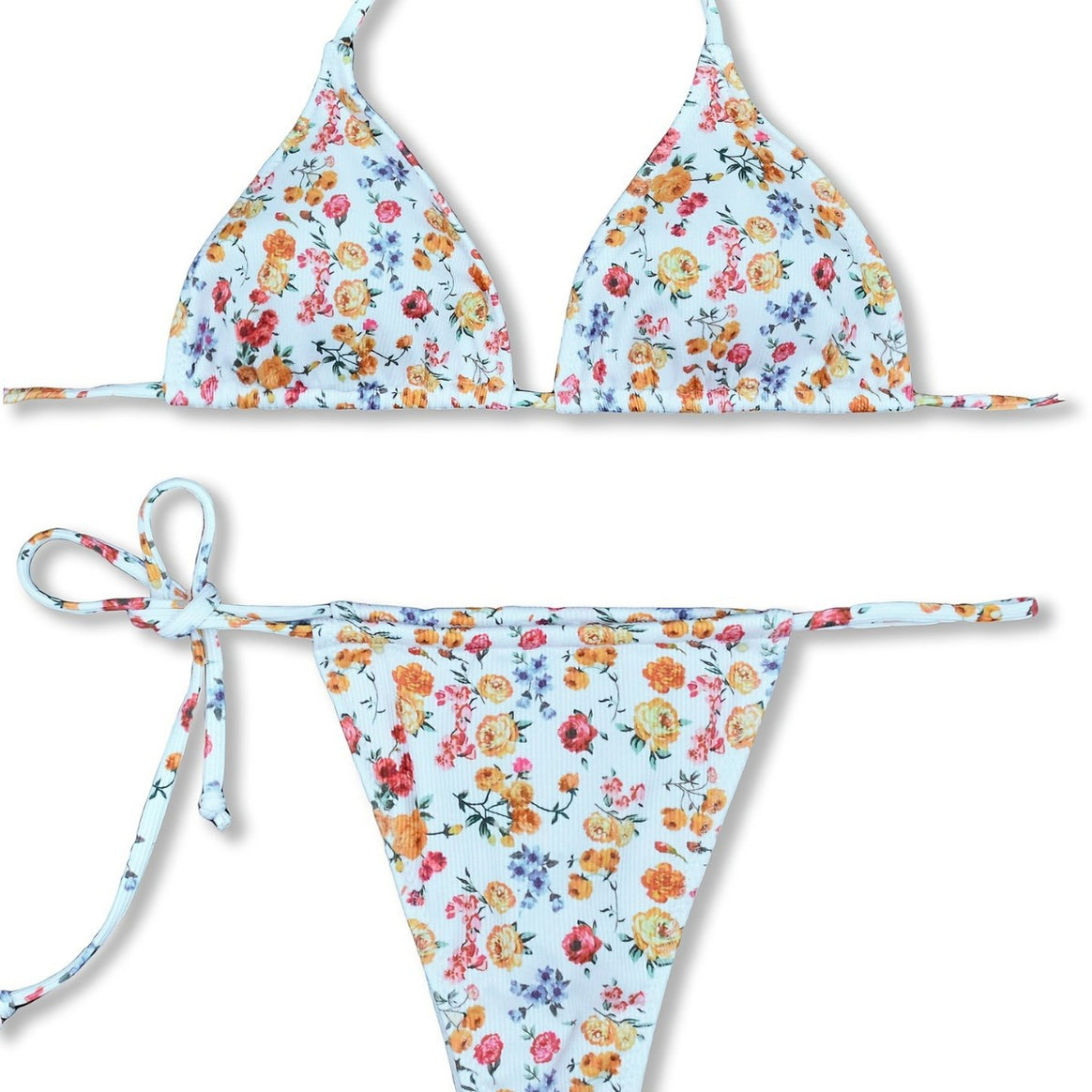 Ladies Floral Pattern Bikini Mune Fashion
