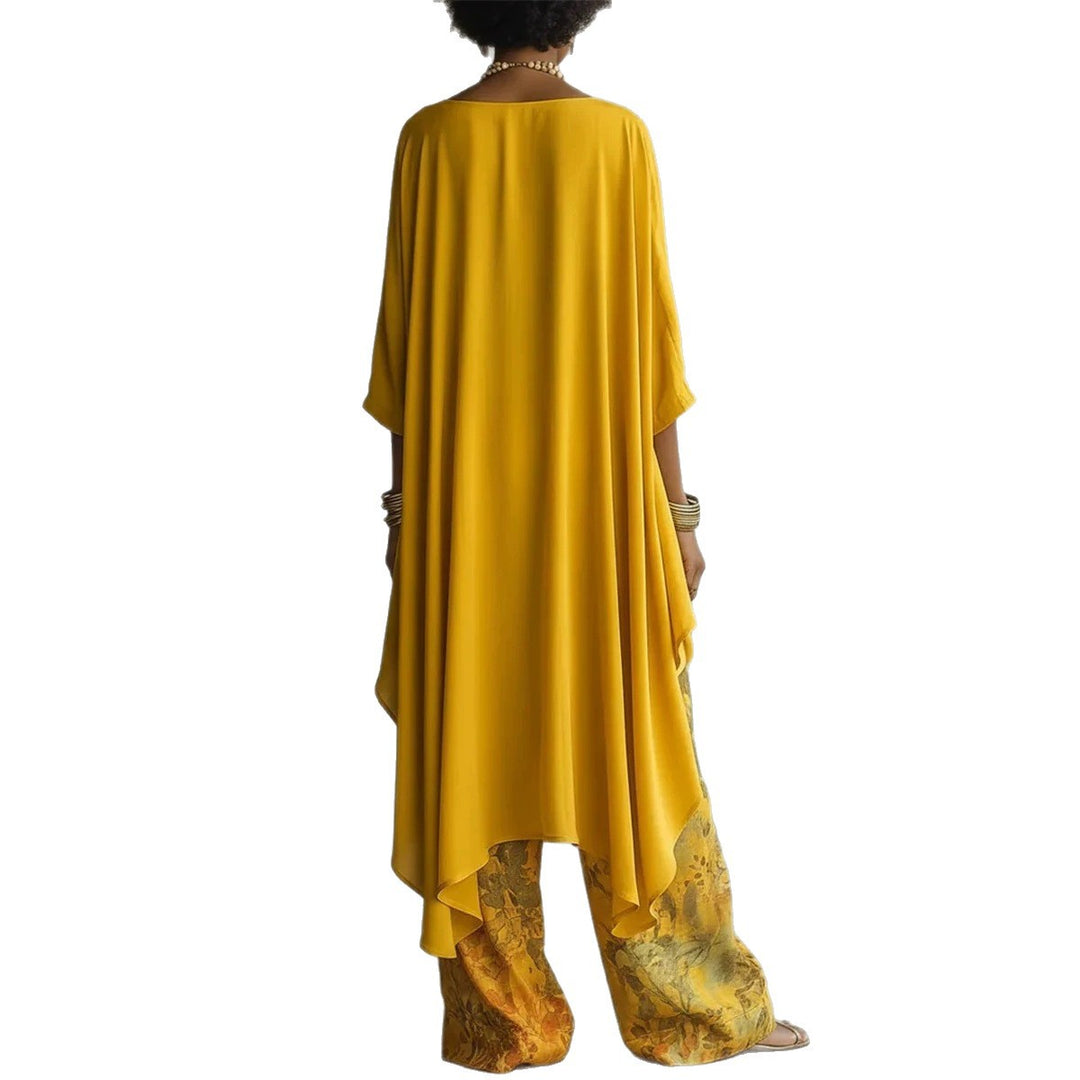 Ladies Elegant and Flowing Two-Piece Mune Fashion