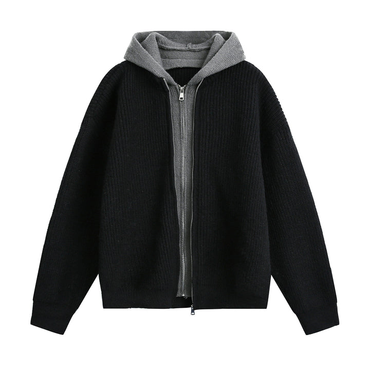 Unisex Oversize Cardigan with Hood and Zipper Mune Fashion