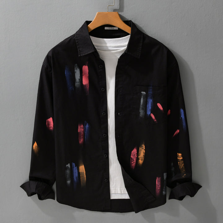Unisex Printed Cotton Overshirt in Artist Print with Chest Pocket Mune Fashion