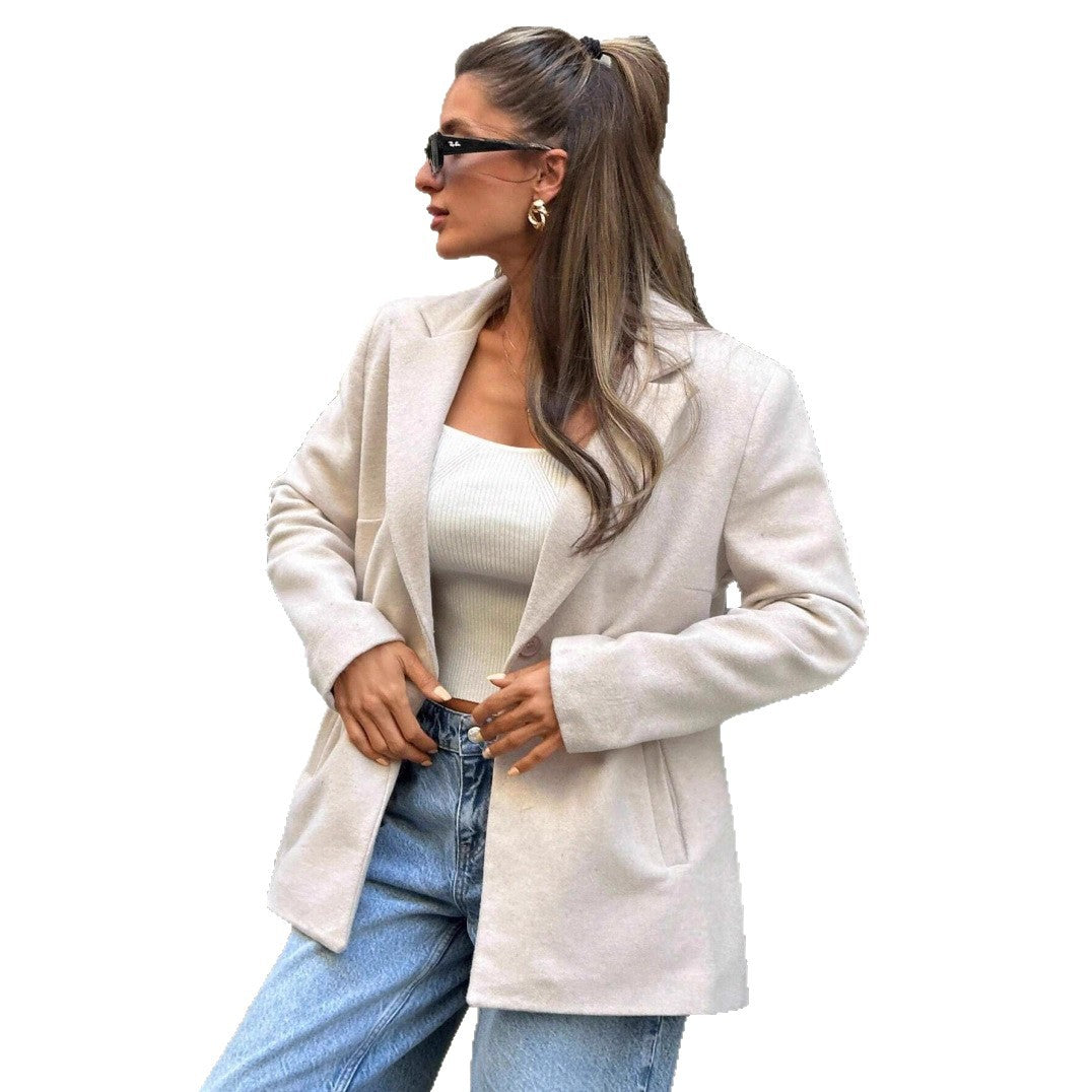 Women Fluffy and modern blazer jacket