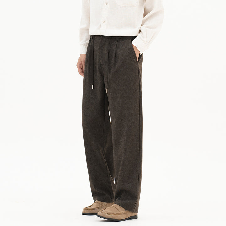 Women wide jersey lounge pants with elastic comfort waistband and drawstring