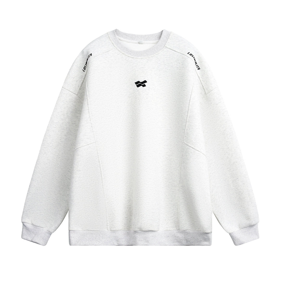 Unisex Oversize Sweatshirt with Drop-Shoulder, Logo Application and Side Pockets Mune Fashion