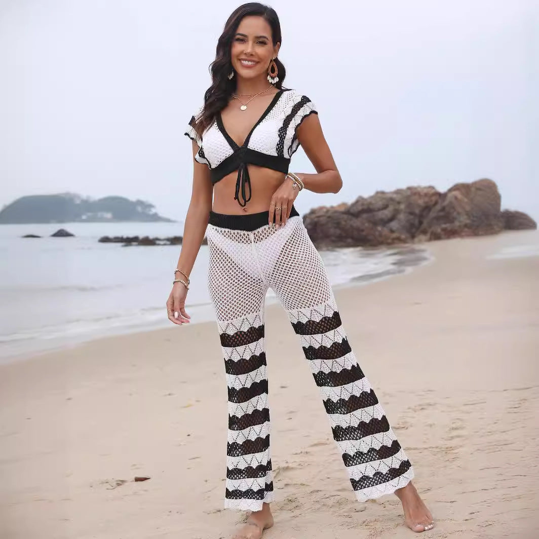 Women's Crocheted Beach Pants Mune Fashion