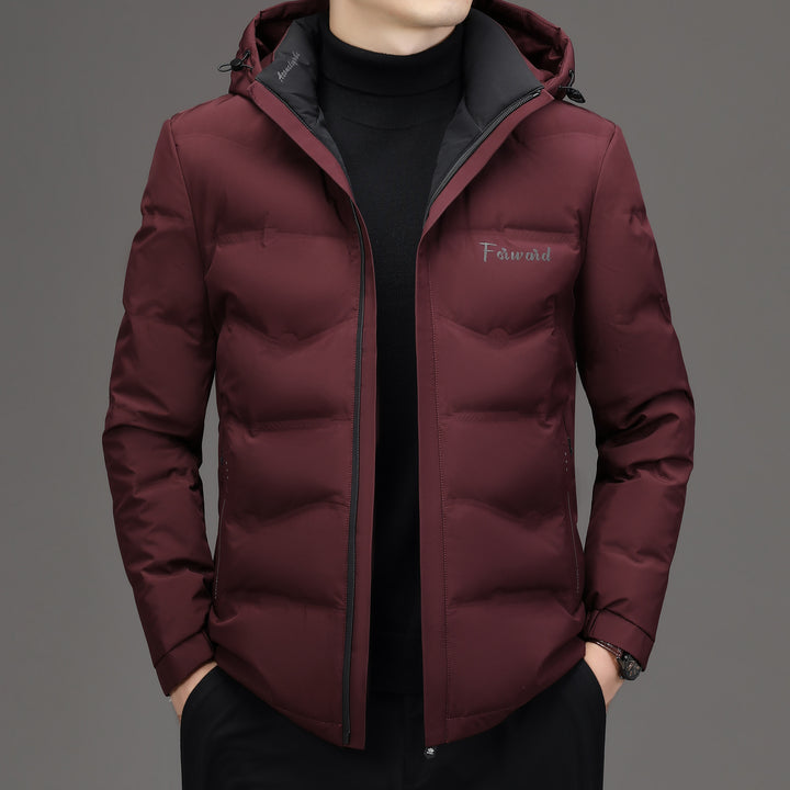 Men's quilted jacket with hood and slim thermal lining Mune Fashion