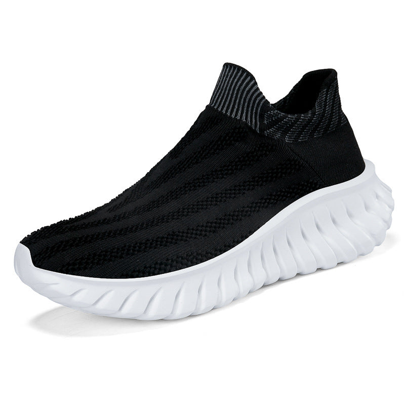 Unisex seamless knit slip-on sneakers with elastic sock collar and profiled cushioning sole profile Mune Fashion