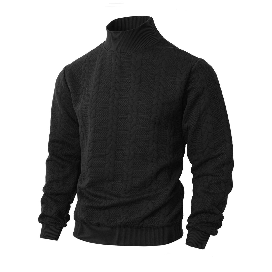 Men's High-Quality Knitted Sweater with Stand-Up Collar Mune Fashion