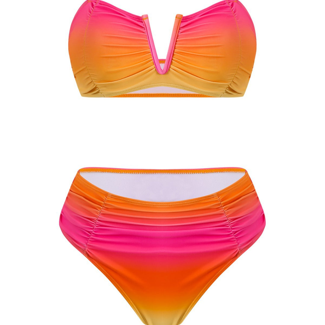 Ladies bandeau bikini with long wrap skirt Mune Fashion