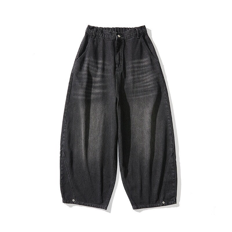Men's extra-wide baggy jeans with a deep step, relaxed low-crotch cut, and wide hem Mune Fashion