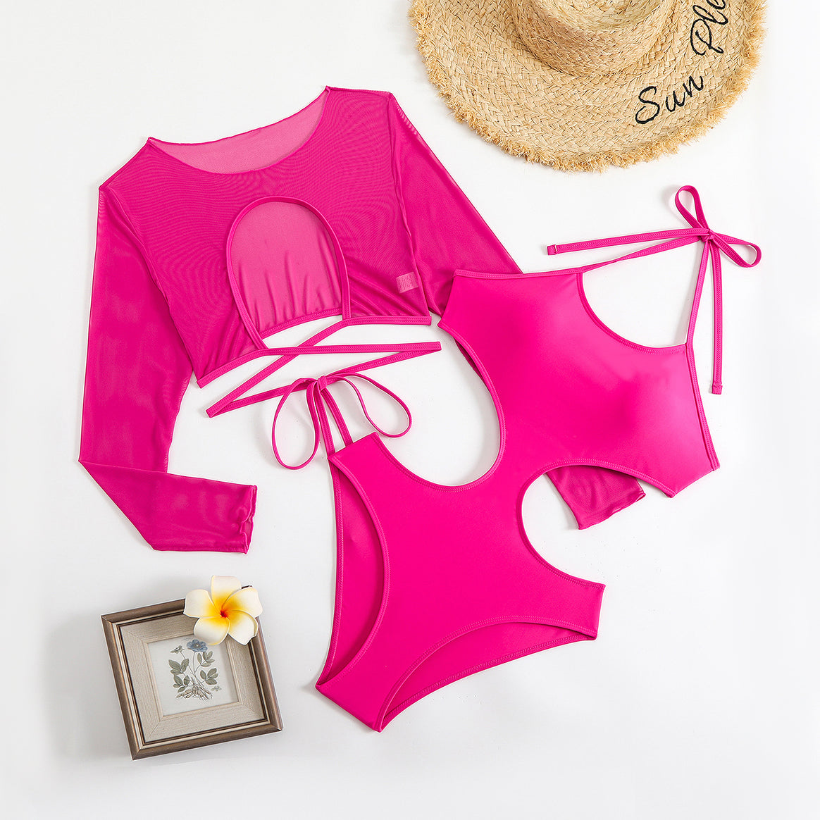 Women's bikini set with transparent top and innovative cut Mune Fashion