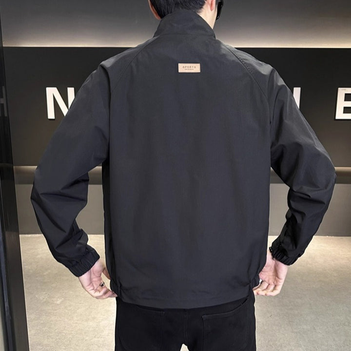 Men's Lightweight Transitional Jacket with High Collar Mune Fashion