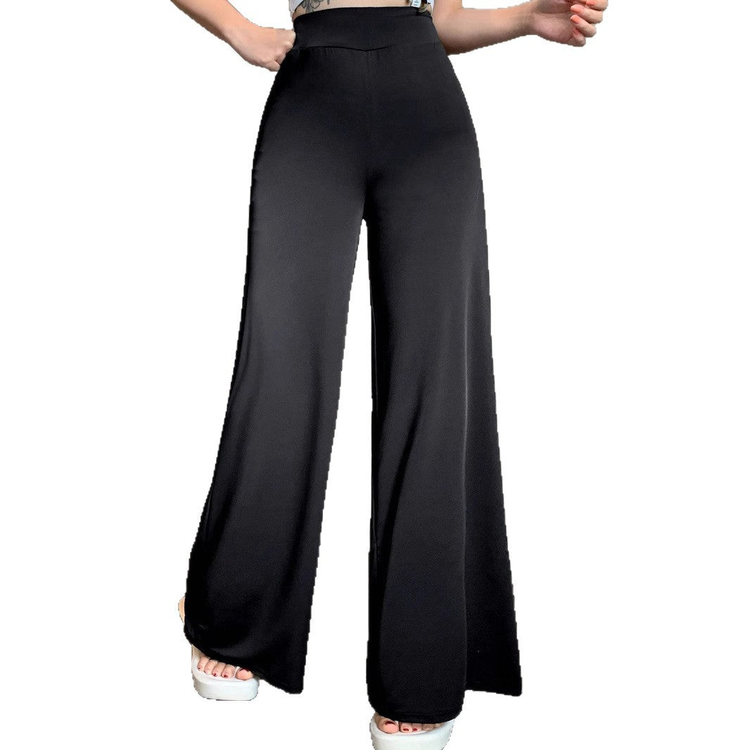 Women's Palazzo Pants with High Waist and Wide Leg Mune Fashion
