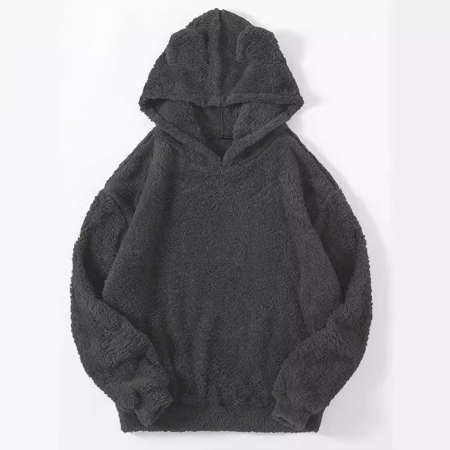 Ladies teddy hoodie with ears, elastic waistband and extra soft plush Mune Fashion