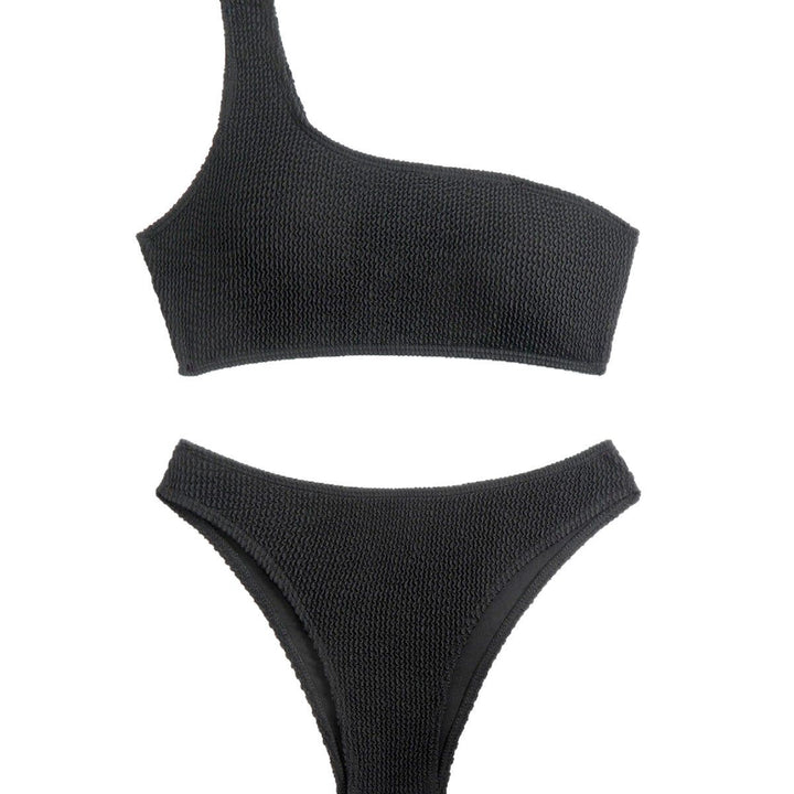 Women's Asymmetrical Bikini with Textured Upper Material Mune Fashion