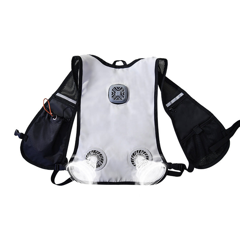 Unisex nan lightweight cooling jacket with integrated fan technology and hood Mune Fashion
