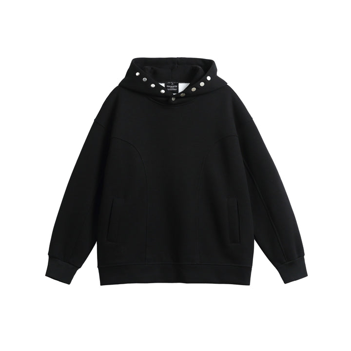 Unisex Oversize Hoodie with Snap Funnel and Seams Mune Fashion