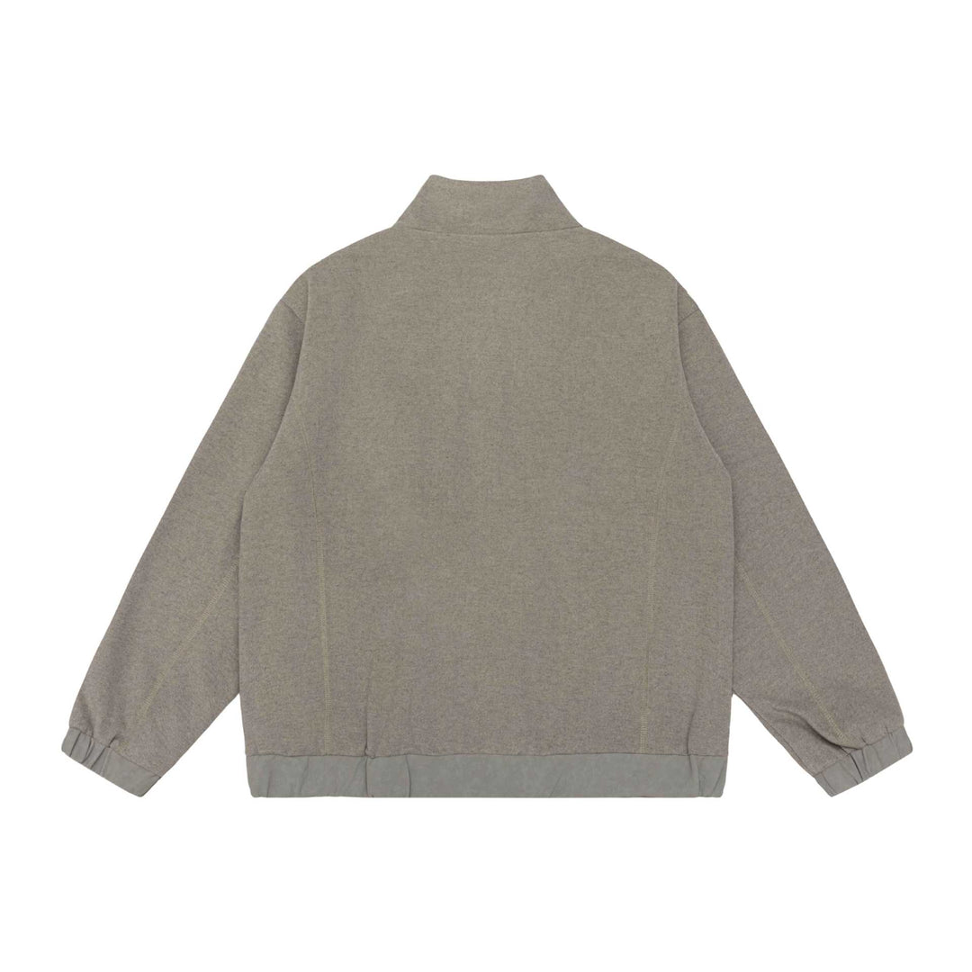 Unisex short jacket in boxy cut made of wool blend with funnel collar and zipper Mune Fashion