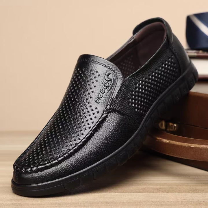 Men's Comfortable Leather Slippers Mune Fashion
