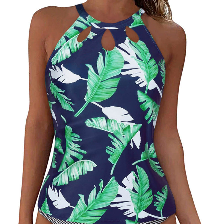 Ladies sporty tankini top with fashionable round neckline and cut-outs Mune Fashion