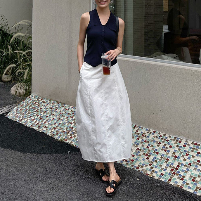 Women Elegant and Airy Maxi Skirt Drune