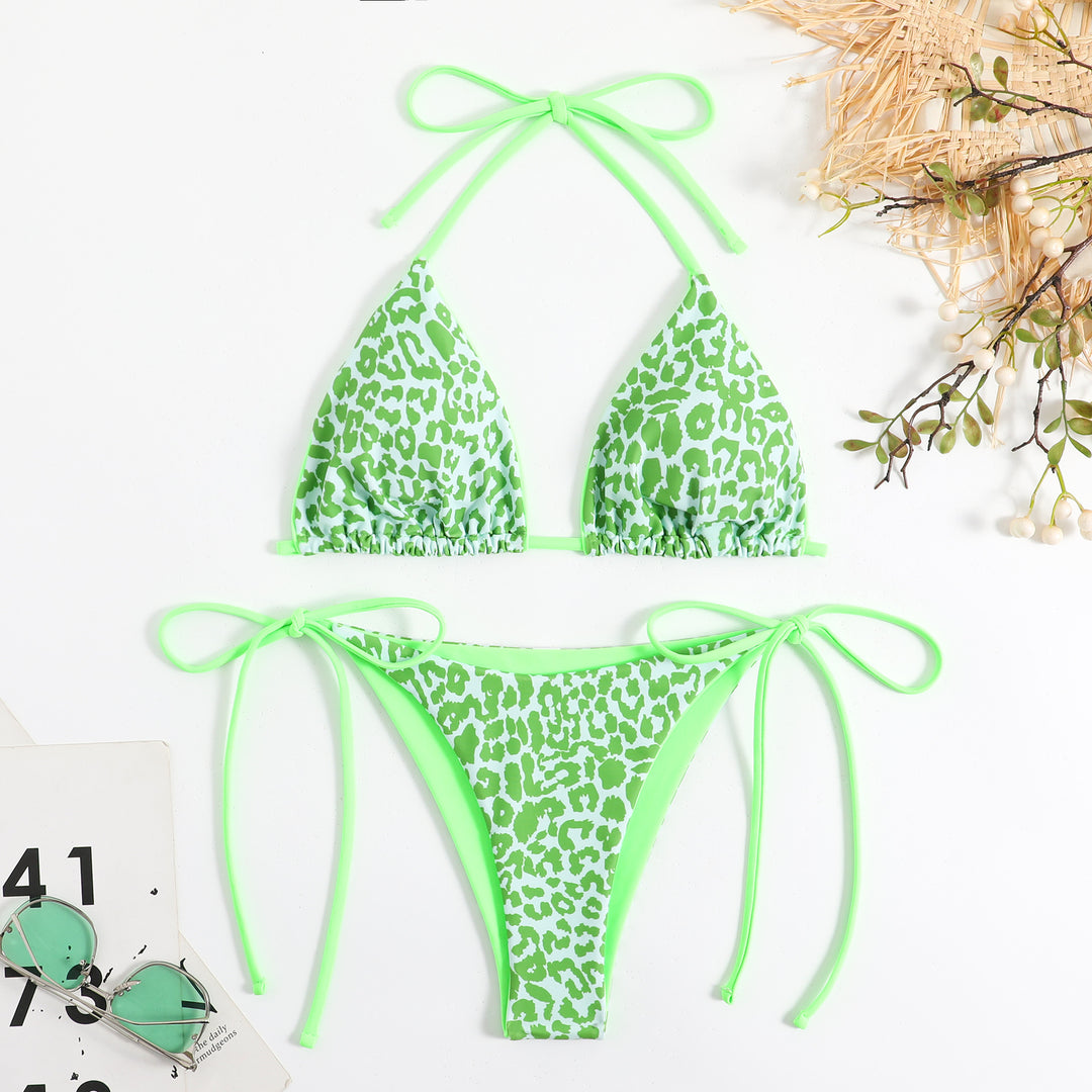 Women Triangle Bikini Set with exciting Leo pattern Mune Fashion
