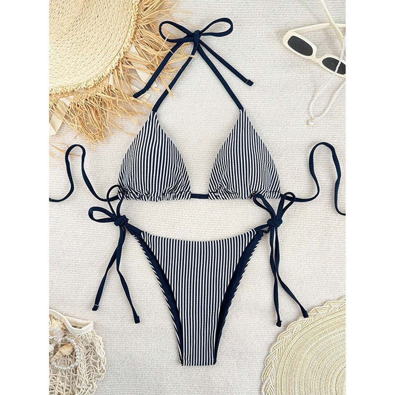Women Triangle Bikini with Adjustable Ties Mune Fashion