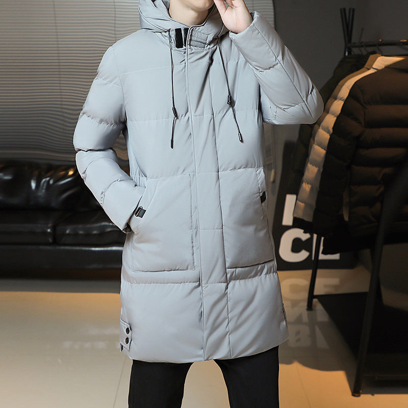 Men's Longer Padded Jacket with Hood Mune Fashion