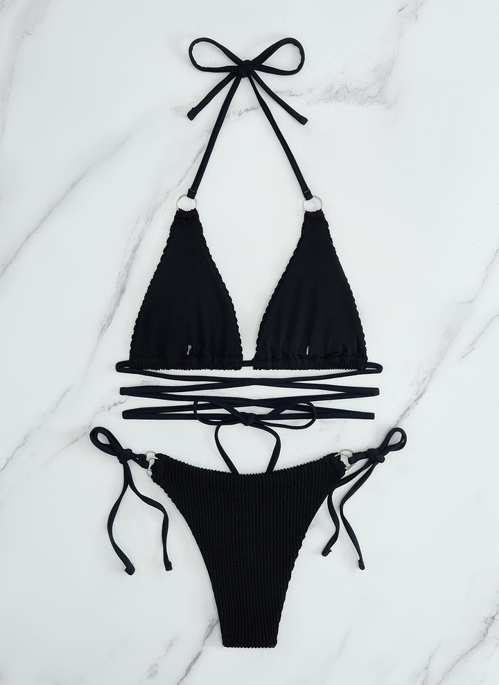 Women's Triangle Bikini Set with Adjustable Straps Mune Fashion