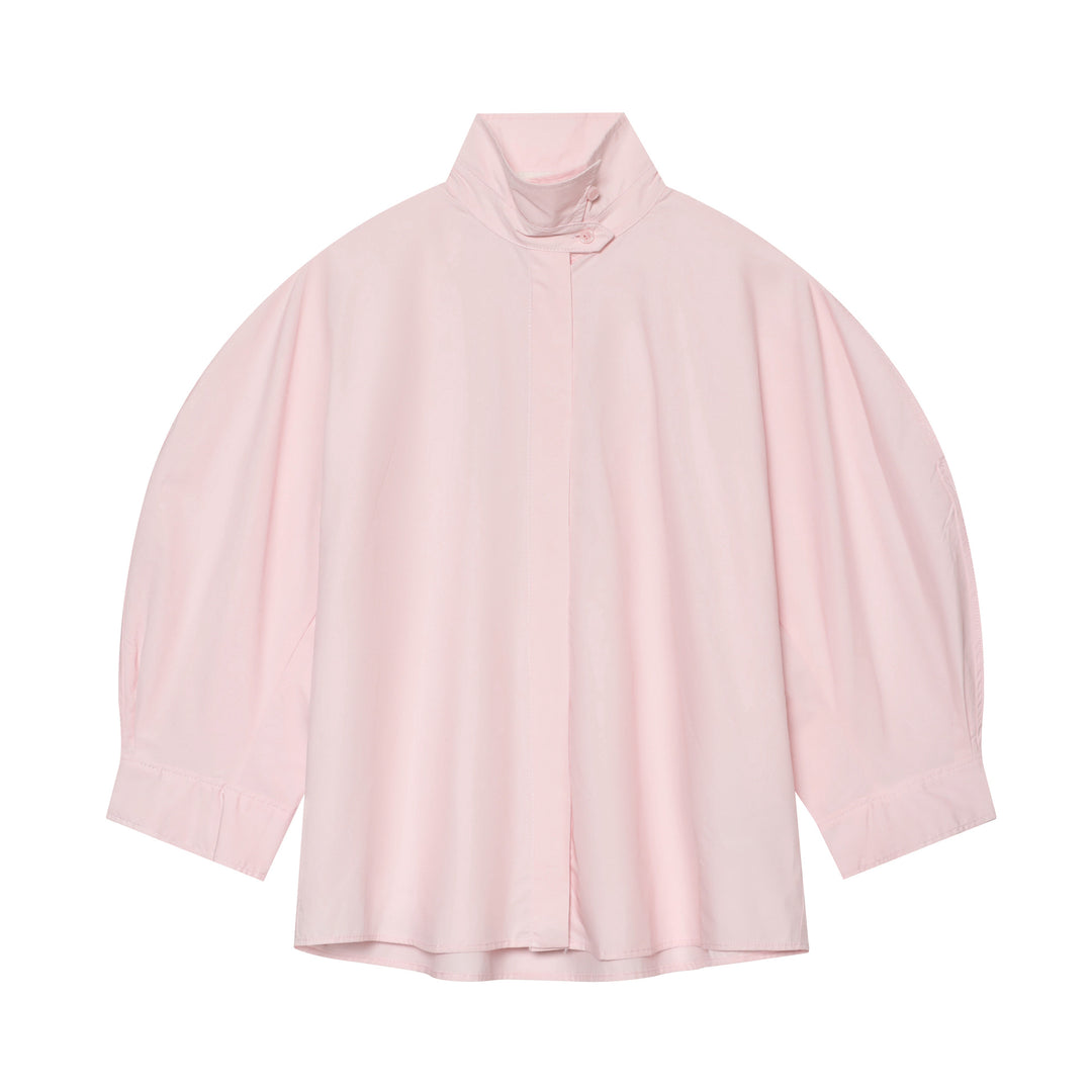 Women Water-Repellent Cape with Stand Collar and Half-Length Sleeves Mune Fashion