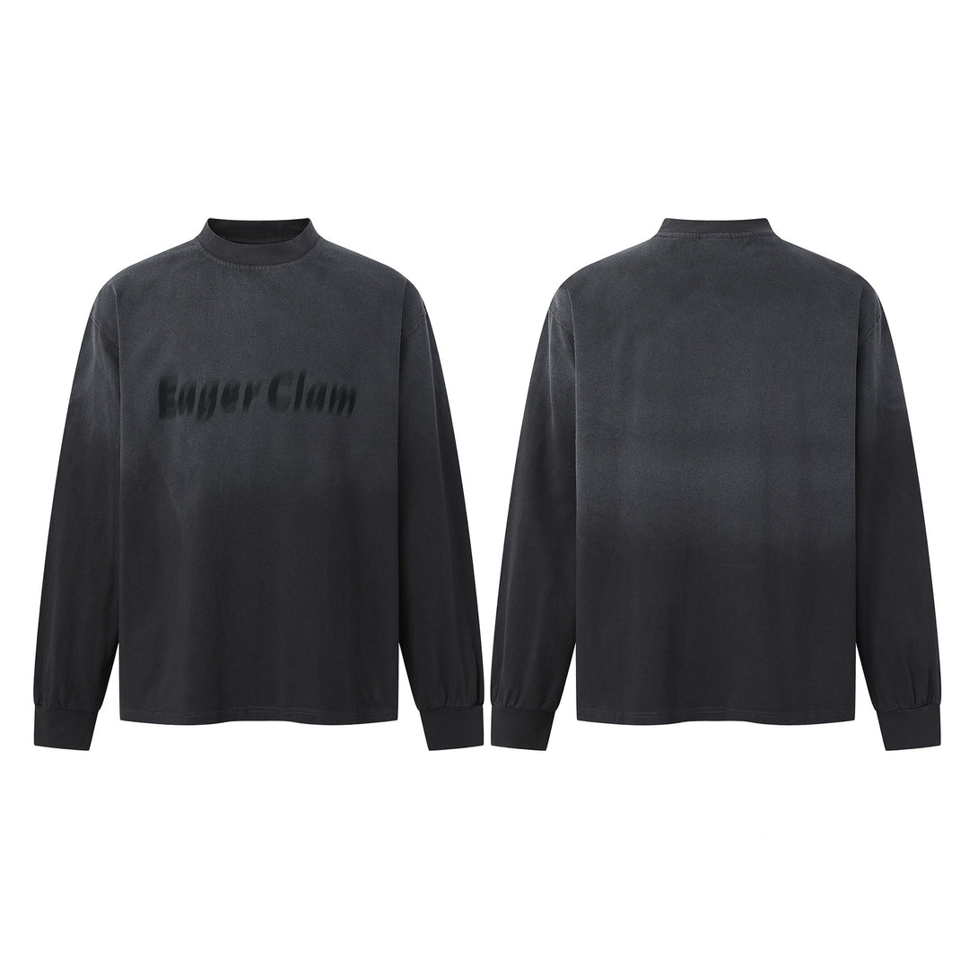 Unisex Oversize Sweatshirt with Troyer collar and blurred logo print Mune Fashion