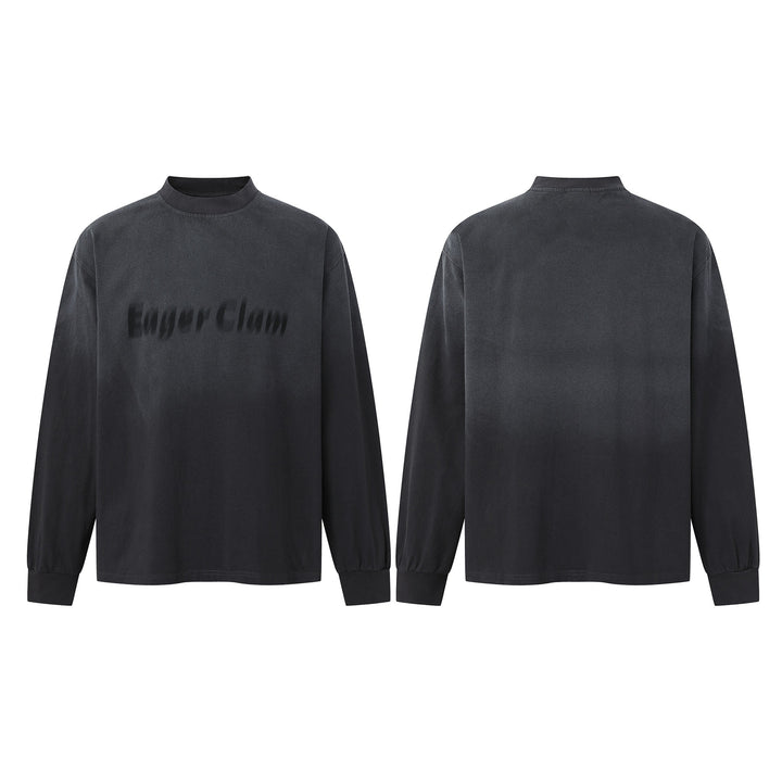 Unisex Oversize Sweatshirt with Troyer collar and blurred logo print Mune Fashion