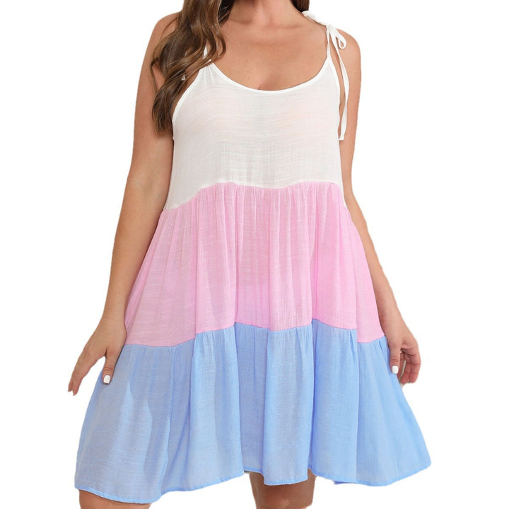 Women lightweight, multicolored summer dress with adjustable straps Mune Fashion