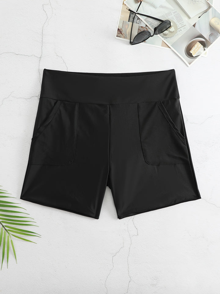Women’s swim shorts with high waistband and side pockets Mune Fashion