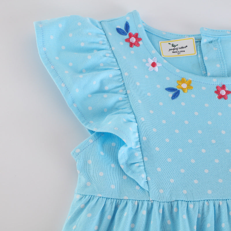 Girls cotton dress with cute mermaid appliqués Mune Fashion
